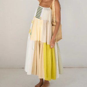 ISO - La Reunion XS patchwork dress in citrine/light/neutral colors